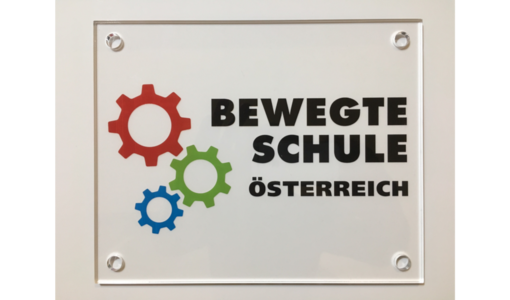 Wandtafel Gütesiegel der Bewegten Schule